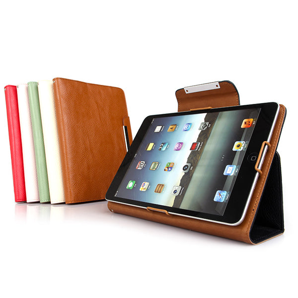 Apple iPad Mini Leather Case Wallet Bag Charger
