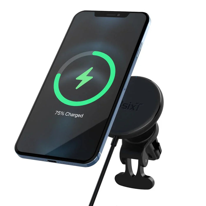 3sixT Magnetic Qi Wireless Charging Car Vent Mount 15W w Charger - Black - LX2001 - Homewares, Outdoor, Phone Accessories, Cases, Speakers, Headphones + More -