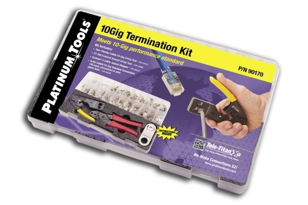 PLATINUM TOOLS 10G Termination Kit. Kit includes: Tele-Titan crimp tool for Cat6
