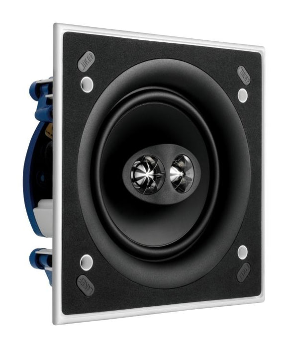KEF Ultra Thin Bezel 6.5'' Dual Stereo Square In-Ceiling Speaker. Asymmetrical t