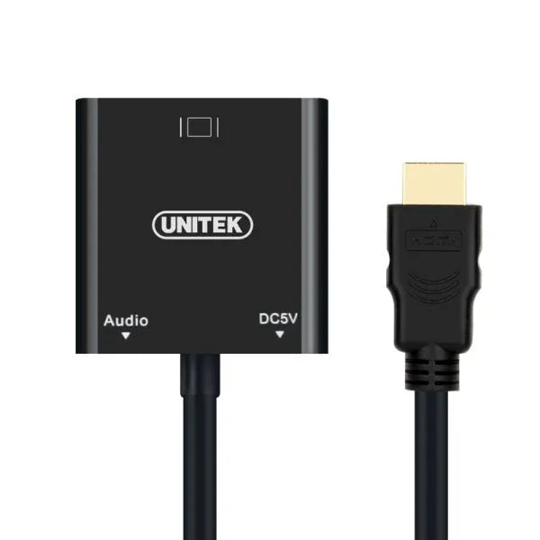 UNITEK HDMI to VGA Converter with Audio. 17cm Cable Length. Convert Signal from - LX2001 - Homewares, Outdoor, Phone Accessories, Cases, Speakers, Headphones + More -