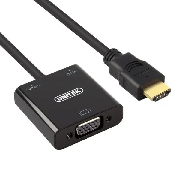 UNITEK HDMI to VGA Converter with Audio. 17cm Cable Length. Convert Signal from - LX2001 - Homewares, Outdoor, Phone Accessories, Cases, Speakers, Headphones + More -