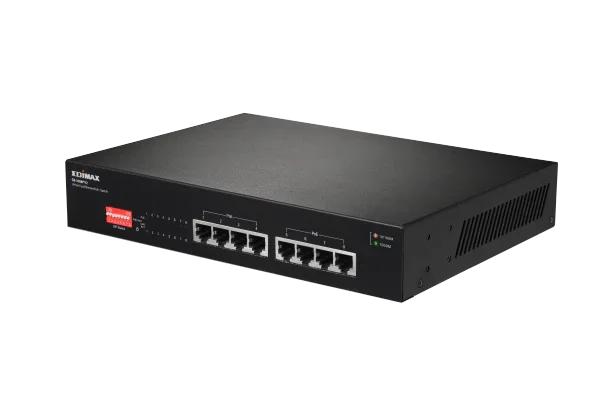 EDIMAX 8 Port 10/100/1000 Gigabit PoE+ Switch with DIP Switch. PoE delivery up t - LX2001 - Homewares, Outdoor, Phone Accessories, Cases, Speakers, Headphones + More -