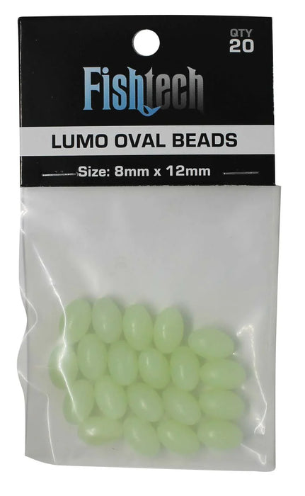 Fishtech Beads Lumo Oval 8mm x 12mm 20 Pack - LX2001 - Homewares, Outdoor, Phone Accessories, Cases, Speakers, Headphones + More -