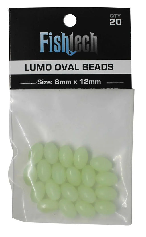 Fishtech Beads Lumo Oval 8mm x 12mm 20 Pack - LX2001 - Homewares, Outdoor, Phone Accessories, Cases, Speakers, Headphones + More -