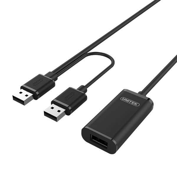 UNITEK 5m USB 2.0 Active Extension Cable. Built-in Extension Chipset Supports Ex