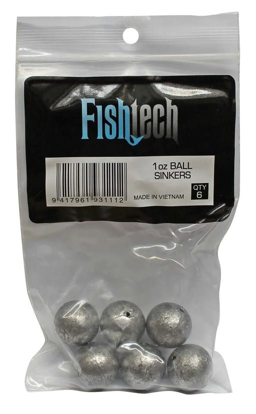 Fishtech Ball Sinkers 1oz (6 per pack) - LX2001 - Homewares, Outdoor, Phone Accessories, Cases, Speakers, Headphones + More -