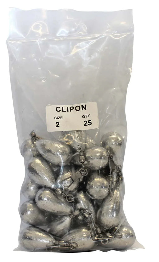 Clipon Sinker Bulk Pack 2oz (25 per pack) - LX2001 - Homewares, Outdoor, Phone Accessories, Cases, Speakers, Headphones + More -