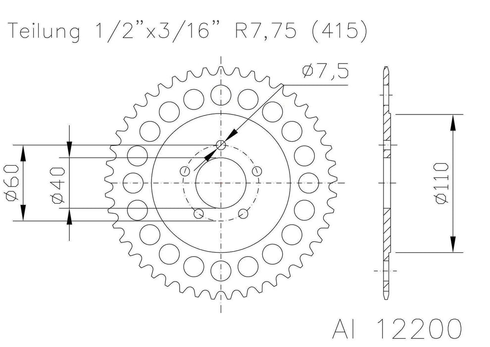 SPROCKET REAR ESJOT KTM 50SX 03-12 44T ALUMINIUM - LX2001 - Homewares, Outdoor, Phone Accessories, Cases, Speakers, Headphones + More -