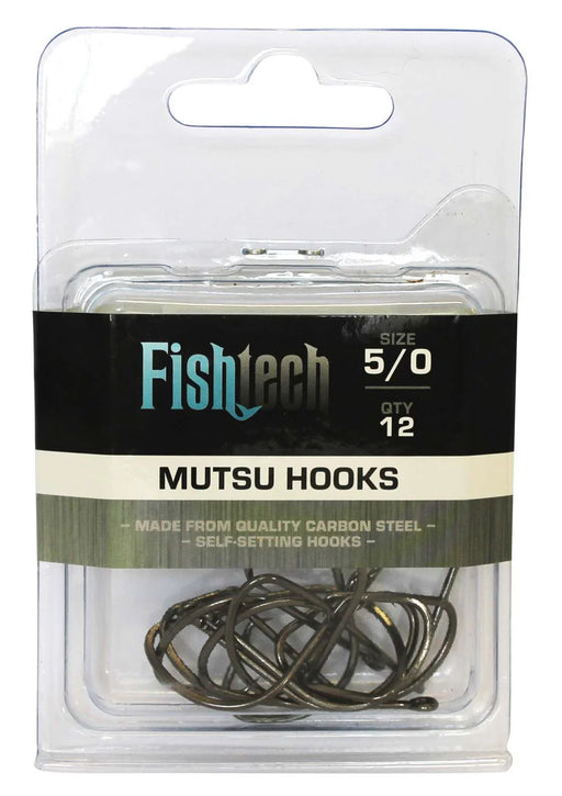 Fishtech Mutsu Hooks 5/0 (12 per pack) - LX2001 - Homewares, Outdoor, Phone Accessories, Cases, Speakers, Headphones + More -