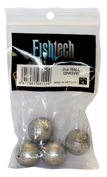Fishtech Ball Sinkers 2oz (4 per pack) - LX2001 - Homewares, Outdoor, Phone Accessories, Cases, Speakers, Headphones + More -
