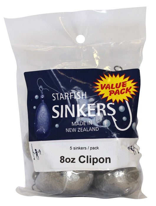 Starfish Clipon Sinker Value Pack 8oz (5 per pack)