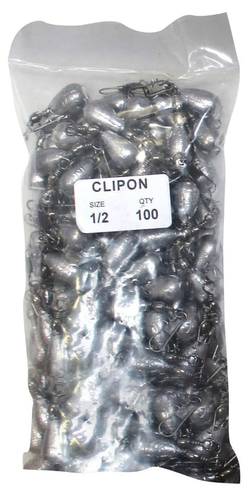 Clipon Sinker Bulk Pack 1/2oz (100 per pack) - LX2001 - Homewares, Outdoor, Phone Accessories, Cases, Speakers, Headphones + More -