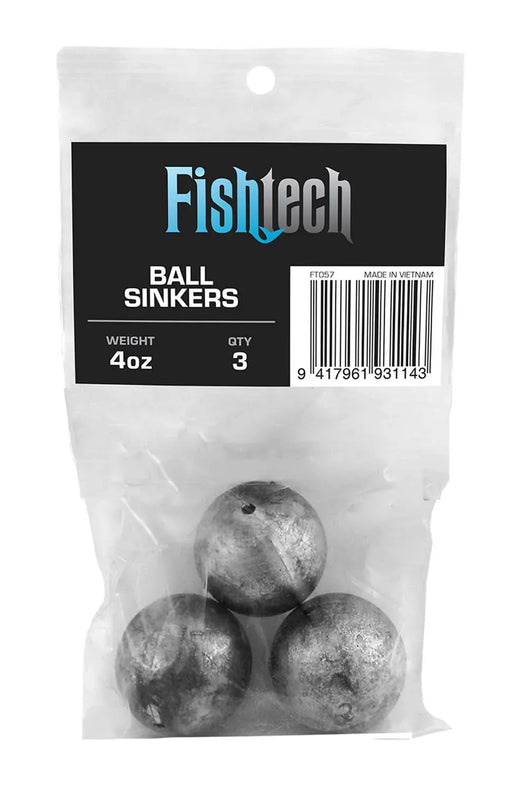 Fishtech Ball Sinkers 4oz (3 per pack) - LX2001 - Homewares, Outdoor, Phone Accessories, Cases, Speakers, Headphones + More -