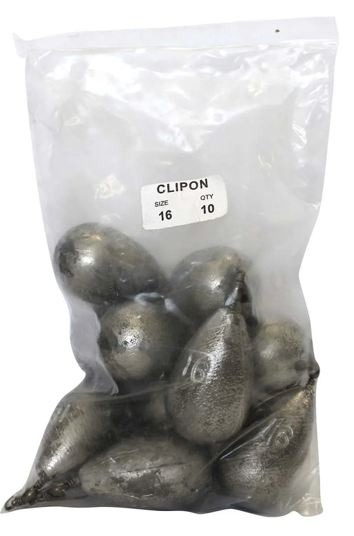 Clipon Sinker Bulk Pack 16oz (10 per pack) - LX2001 - Homewares, Outdoor, Phone Accessories, Cases, Speakers, Headphones + More -