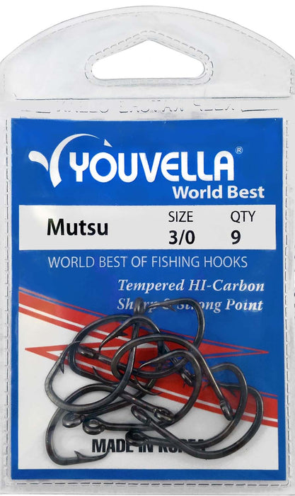 Youvella Mutsu 3/0 Hooks (9 per pack)