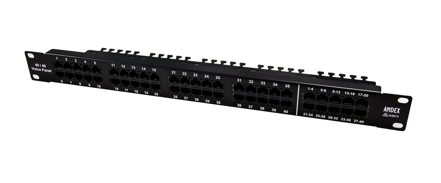 AMDEX 40 Port Breakout Voice Patch Panel for use with the NEC UNIVERGE Phone Sys - LX2001 - Homewares, Outdoor, Phone Accessories, Cases, Speakers, Headphones + More -