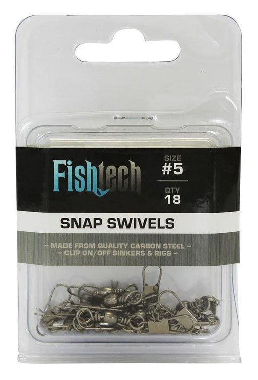 Fishtech #5 Snap Swivels (18 per pack) - LX2001 - Homewares, Outdoor, Phone Accessories, Cases, Speakers, Headphones + More -