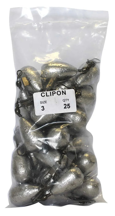 Clipon Sinker Bulk Pack 3oz (25 per pack) - LX2001 - Homewares, Outdoor, Phone Accessories, Cases, Speakers, Headphones + More -