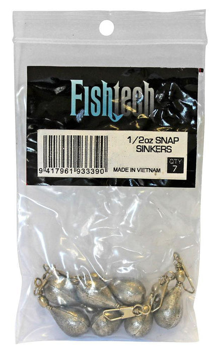 Fishtech Snap On Sinker 1/2oz (7 per pack) - LX2001 - Homewares, Outdoor, Phone Accessories, Cases, Speakers, Headphones + More -