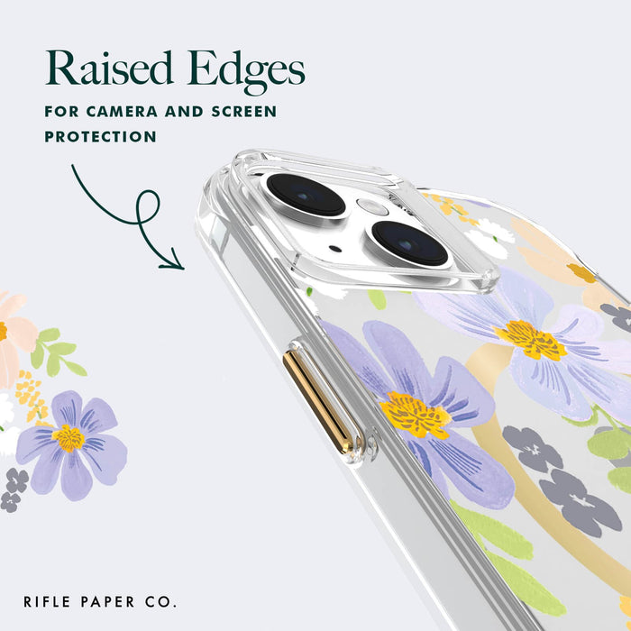 Rifle Paper Co Apple iPhone 15 Plus Case Pastel Marguerite MagSafe