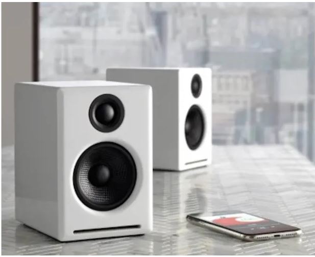 Audioengine Wireless Desktop Speaker Pair - Gloss White 852225007179