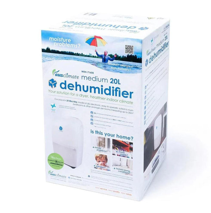 Ausclimate Medium Dehumidifier 20 Litre White WDH-716DE - LX2001 - Homewares, Outdoor, Phone Accessories, Cases, Speakers, Headphones + More -