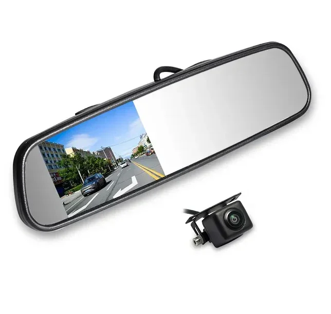 AutoView Reverse Mirror Kit 4" Clip On w/ Camera AVUM-04CK2 - LX2001 - Homewares, Outdoor, Phone Accessories, Cases, Speakers, Headphones + More -