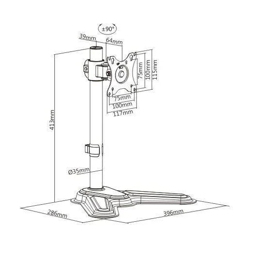 BRATECK 17"-32" Single Screen Articulating Monitor Stand LDT30-T01 - LX2001 - Homewares, Outdoor, Phone Accessories, Cases, Speakers, Headphones + More -