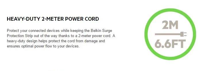 Belkin 4 Outlet 2M Cord w/ 2 USB Ports Power Plug BSV401AU2M - LX2001 - Homewares, Outdoor, Phone Accessories, Cases, Speakers, Headphones + More -