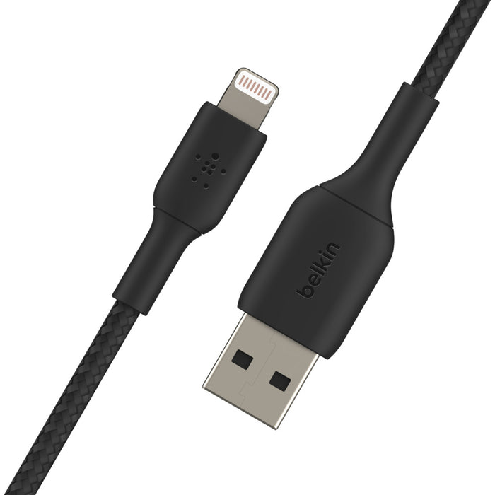 Belkin BOOST CHARGE Braided Lightning to USB-A Cable (1m / 3.3ft, Black) - LX2001 - Homewares, Outdoor, Phone Accessories, Cases, Speakers, Headphones + More -