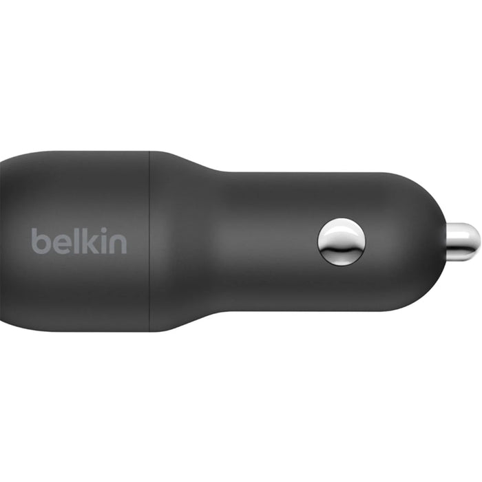 Belkin BoostCharge Dual USB-A Car Charger 24W + Lightning to USB-A Cable CCD001BT1MBK 745883790449 - LX2001 - Homewares, Outdoor, Phone Accessories, Cases, Speakers, Headphones + More -