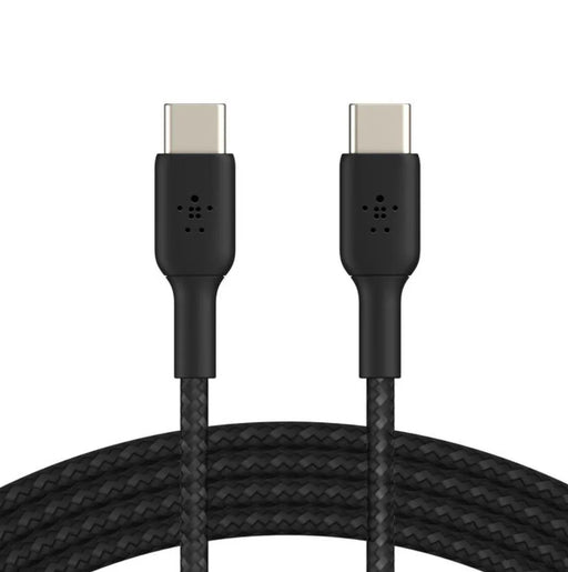 Belkin Braided USB-C to USB-C Cable Charge & Sync Cable - Black - LX2001 - Homewares, Outdoor, Phone Accessories, Cases, Speakers, Headphones + More -