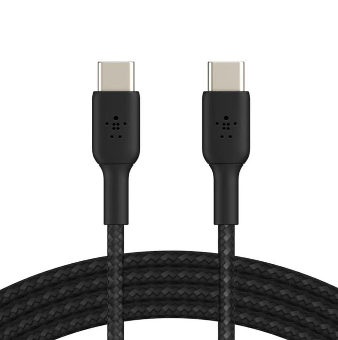 Belkin Braided USB-C to USB-C Cable Charge & Sync Cable - Black - LX2001 - Homewares, Outdoor, Phone Accessories, Cases, Speakers, Headphones + More -