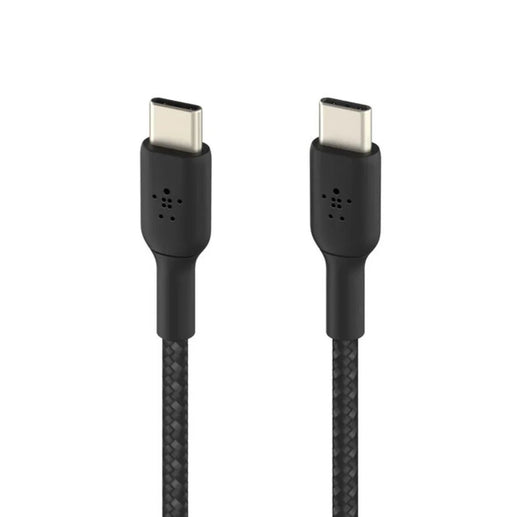 Belkin Braided USB-C to USB-C Cable Charge & Sync Cable - Black - LX2001 - Homewares, Outdoor, Phone Accessories, Cases, Speakers, Headphones + More -
