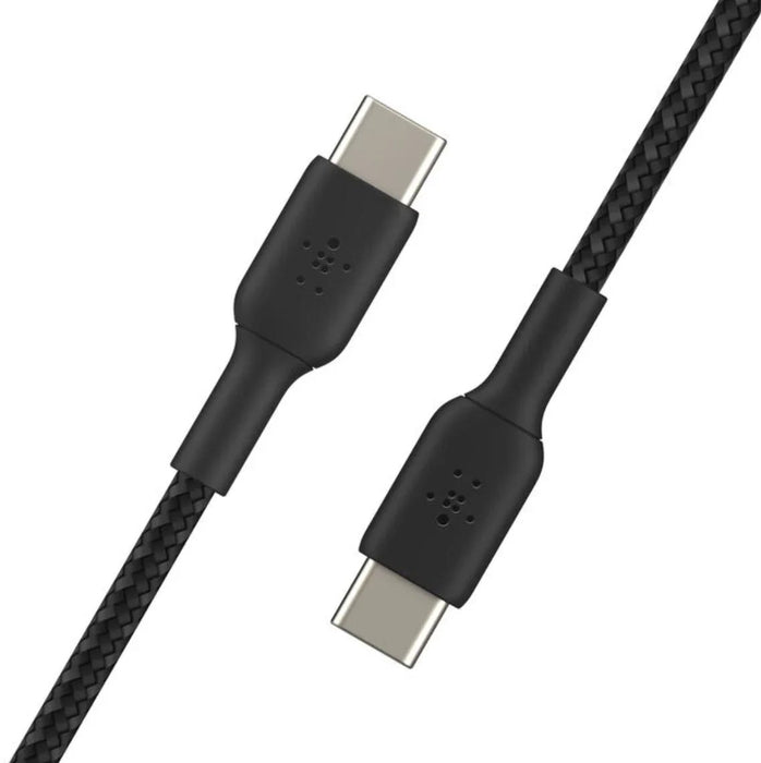 Belkin Braided USB-C to USB-C Cable Charge & Sync Cable - Black - LX2001 - Homewares, Outdoor, Phone Accessories, Cases, Speakers, Headphones + More -