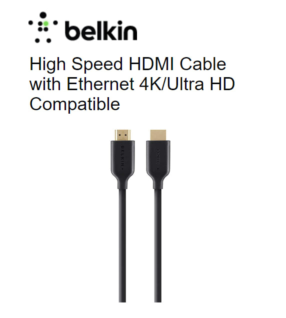 Belkin Essential High Speed w/ Ethernet HDMI Cable 2M F3Y021BT2M