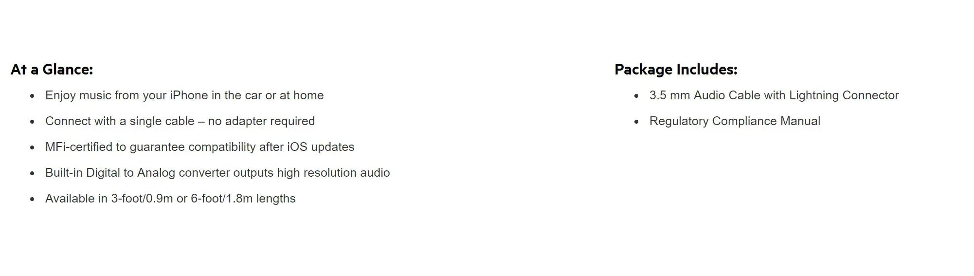 Belkin Lightning to 3.5mm Audio Cable 90cm - Black AV10172BT03-BLK - LX2001 - Homewares, Outdoor, Phone Accessories, Cases, Speakers, Headphones + More -