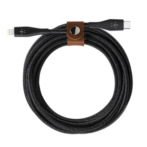 Belkin DuraTek Plus MFI Lightning to USB-C Cable (1.2m) - Black F8J243BT04-BLK 745883775484 - LX2001 - Homewares, Outdoor, Phone Accessories, Cases, Speakers, Headphones + More -