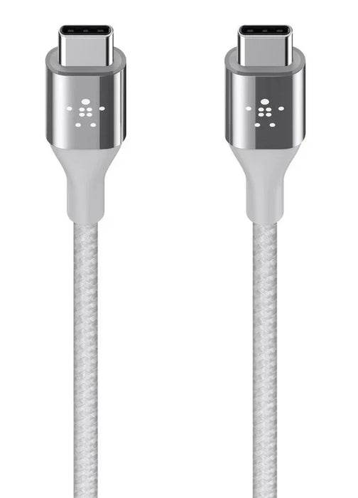 Belkin MIXIT↑ DuraTek USB-C to USB-C Cable 1.2m - Silver F2CU050BT04-SLV 745883732371 - LX2001 - Homewares, Outdoor, Phone Accessories, Cases, Speakers, Headphones + More -