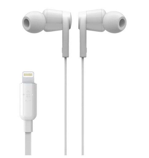 Belkin Rockstar Wired In-Ear Headphones - White