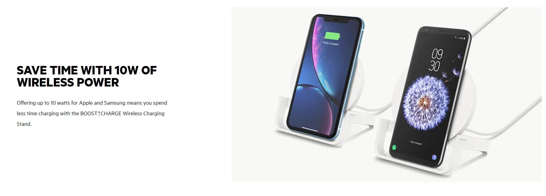 Belkin Wireless Charging Stand 10W - White - LX2001 - Homewares, Outdoor, Phone Accessories, Cases, Speakers, Headphones + More -