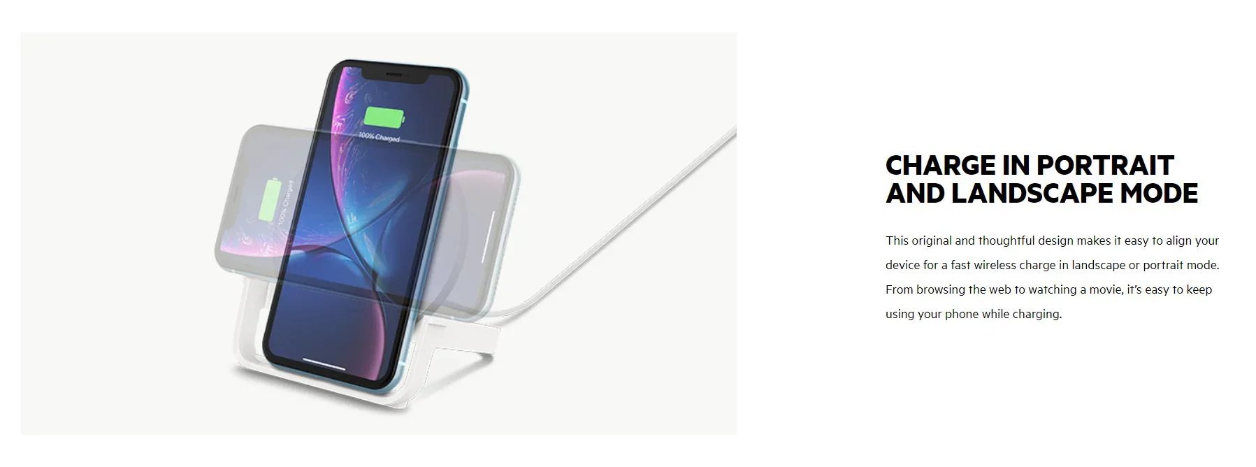 Belkin Wireless Charging Stand 10W - White - LX2001 - Homewares, Outdoor, Phone Accessories, Cases, Speakers, Headphones + More -