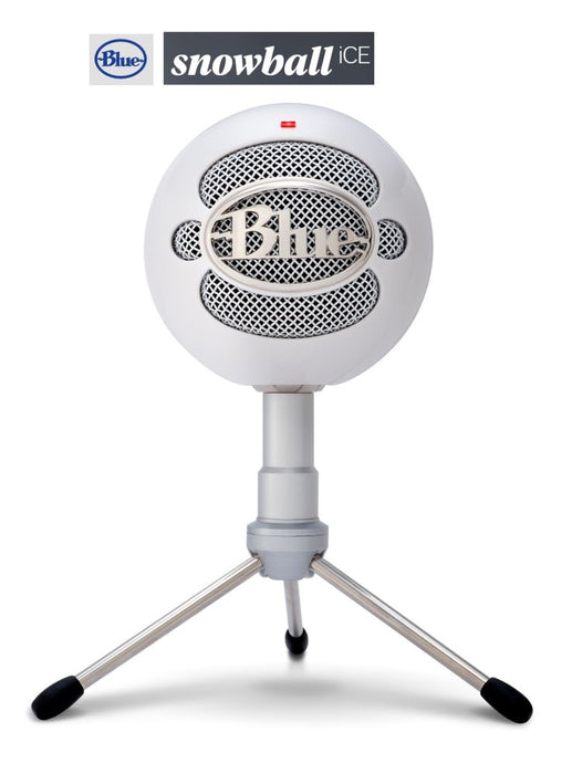 Blue Snowball iCE Versatile USB Microphone with HD Audio - White 836213001974