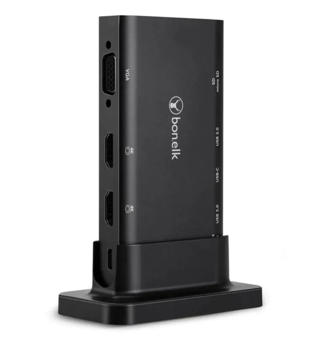 Bonelk Desktop Series 9 in 1 USB-C Multiport Hub (Black) - LX2001 - Homewares, Outdoor, Phone Accessories, Cases, Speakers, Headphones + More -