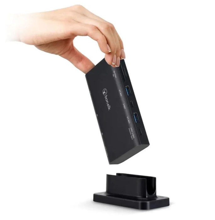 Bonelk Desktop Series 9 in 1 USB-C Multiport Hub (Black) - LX2001 - Homewares, Outdoor, Phone Accessories, Cases, Speakers, Headphones + More -
