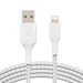 Belkin BOOST CHARGE Braided Lightning to USB-A Cable (1m / 3.3ft, White) - LX2001 - Homewares, Outdoor, Phone Accessories, Cases, Speakers, Headphones + More -