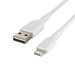Belkin BOOST CHARGE Braided Lightning to USB-A Cable (1m / 3.3ft, White) - LX2001 - Homewares, Outdoor, Phone Accessories, Cases, Speakers, Headphones + More -