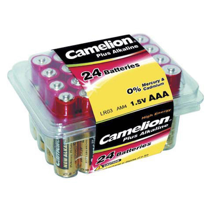 AAA Alkaline Camelion Quality Battery, 24 Pack 24x