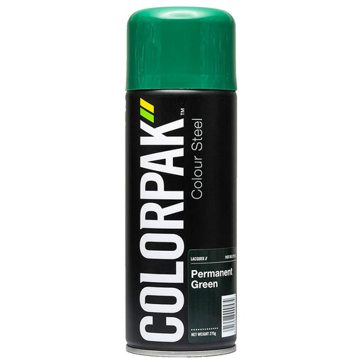 COLORPAK COLOURSTEEL AEROSOL SPRAYPAINT PERMANENT GREEN - LX2001 - Homewares, Outdoor, Phone Accessories, Cases, Speakers, Headphones + More -